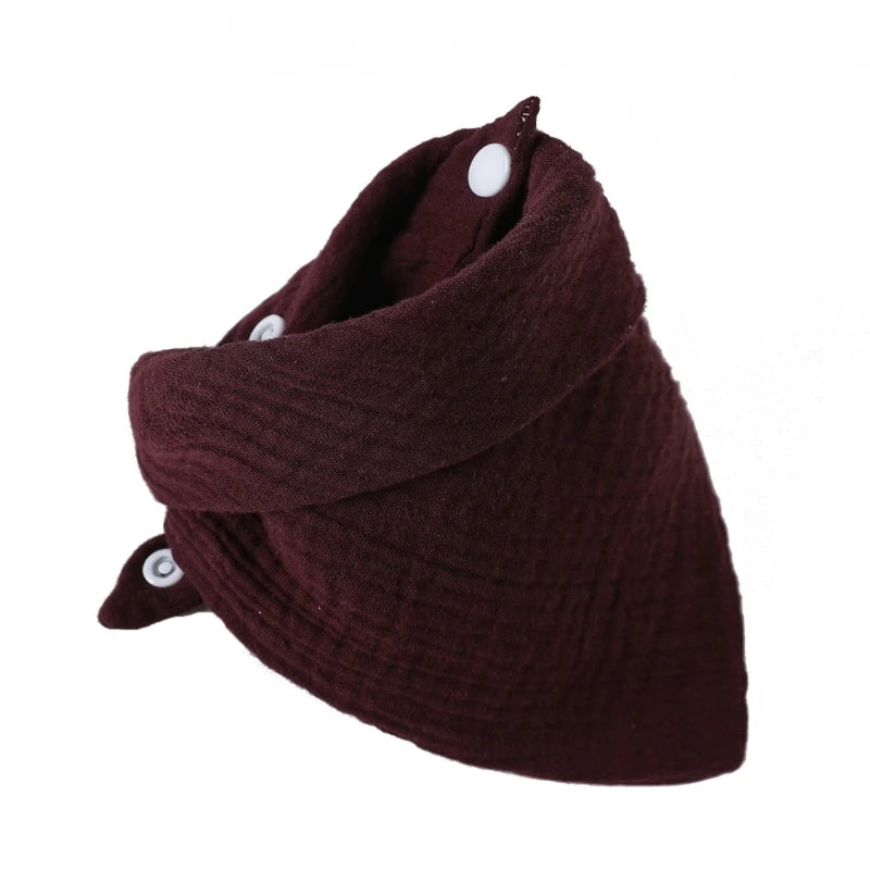 Baby Infant Cotton Bib Solid Color Triangle Scarf Feeding Saliva Towel Bandana Burp Cloth Boy Girl Babies Accessories Newborn