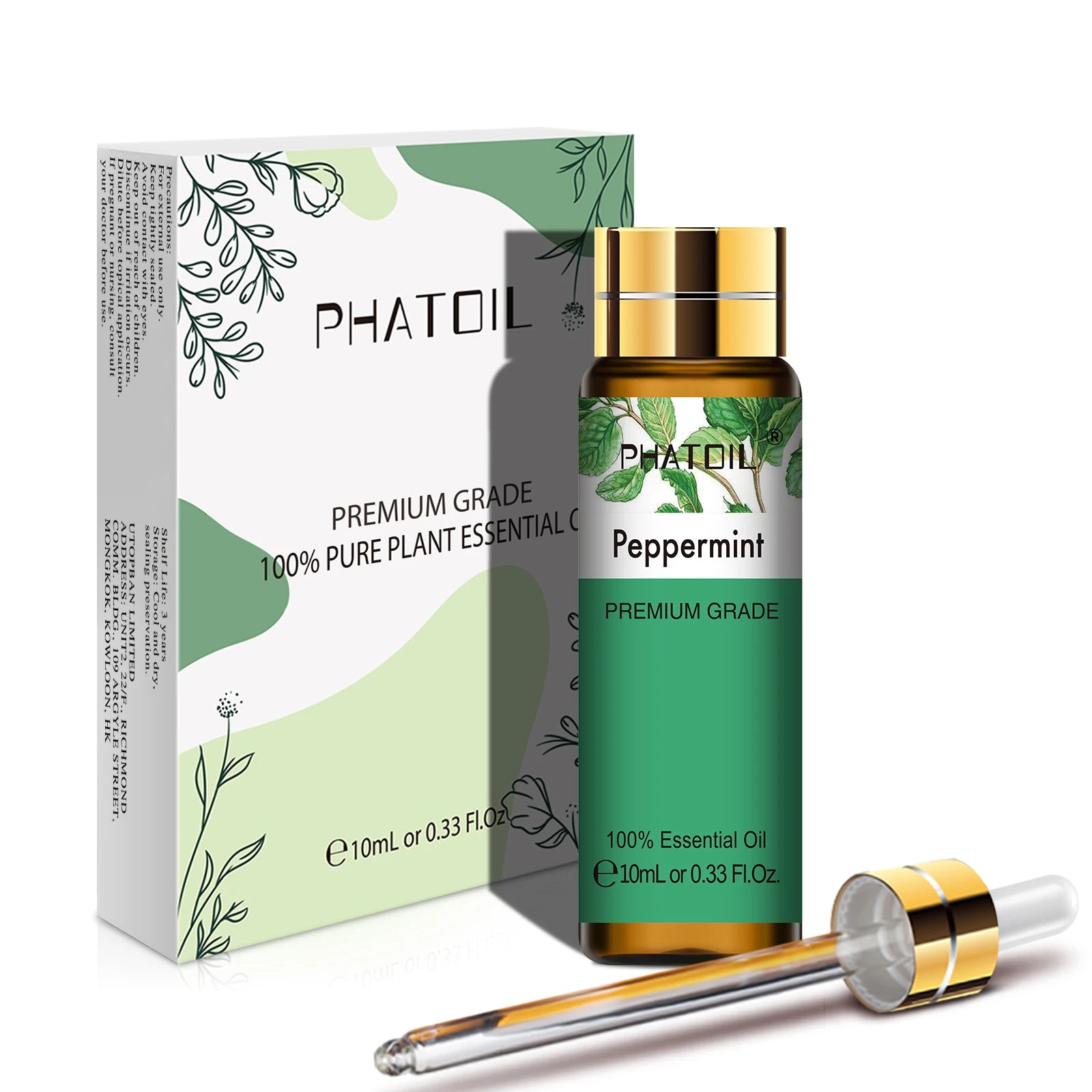 PHATOIL 10ML Rose Vanilla Neroli Spearmint  Pure Natural Essential Oils Diffuser Massage Spa Candles Soaps Aroma Fragrance Oil