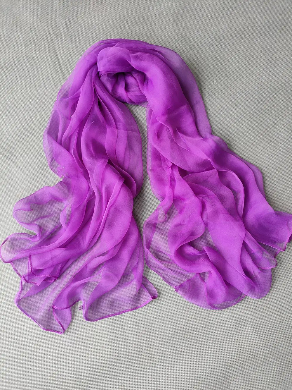 [BYSIFA] Ladies Silk Scarf Shawl New Long Scarves Fashion Brand Scarves Elegant Purple Blue Neck Scarf Beach Shawl Cover-Ups