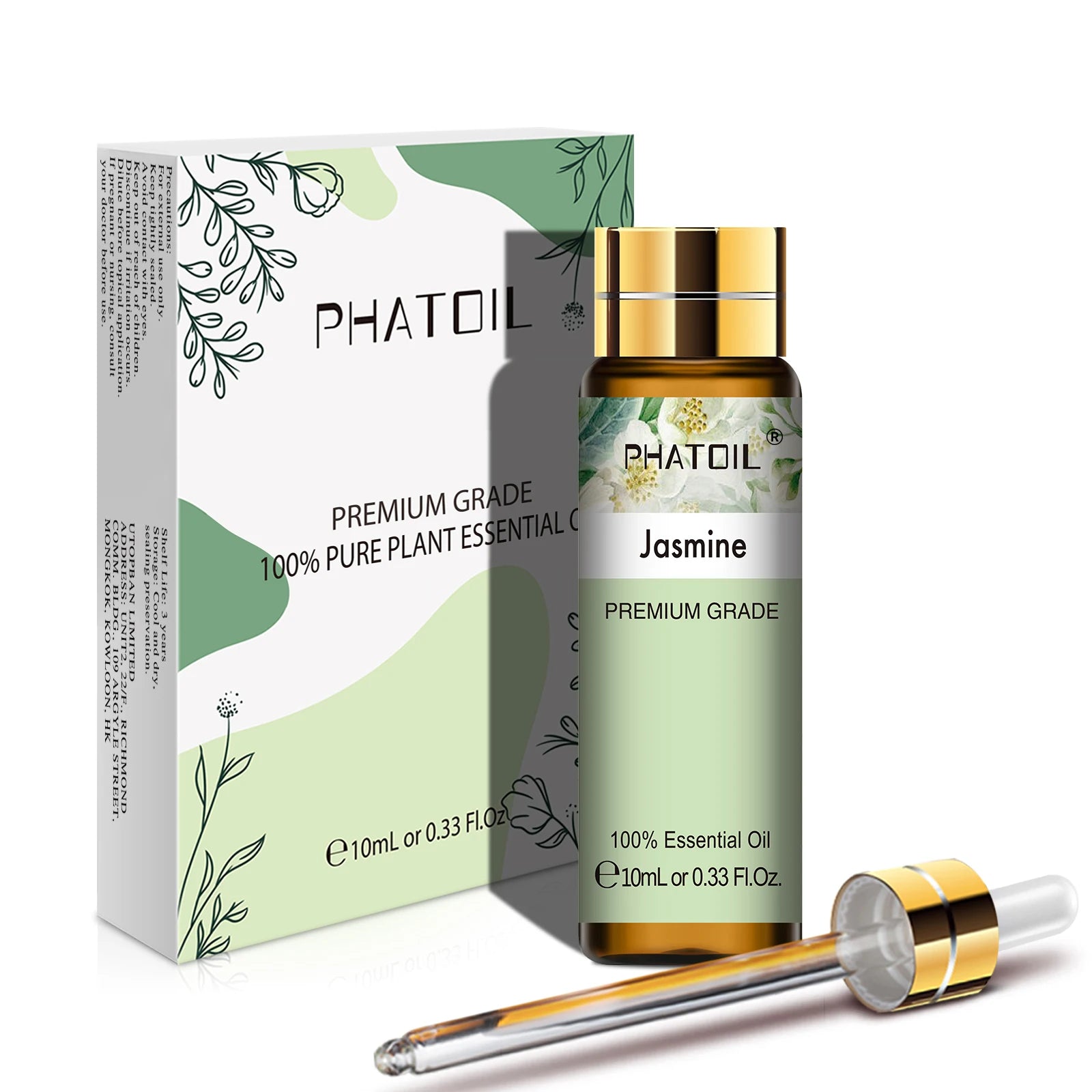 PHATOIL 10ML Rose Vanilla Neroli Spearmint  Pure Natural Essential Oils Diffuser Massage Spa Candles Soaps Aroma Fragrance Oil
