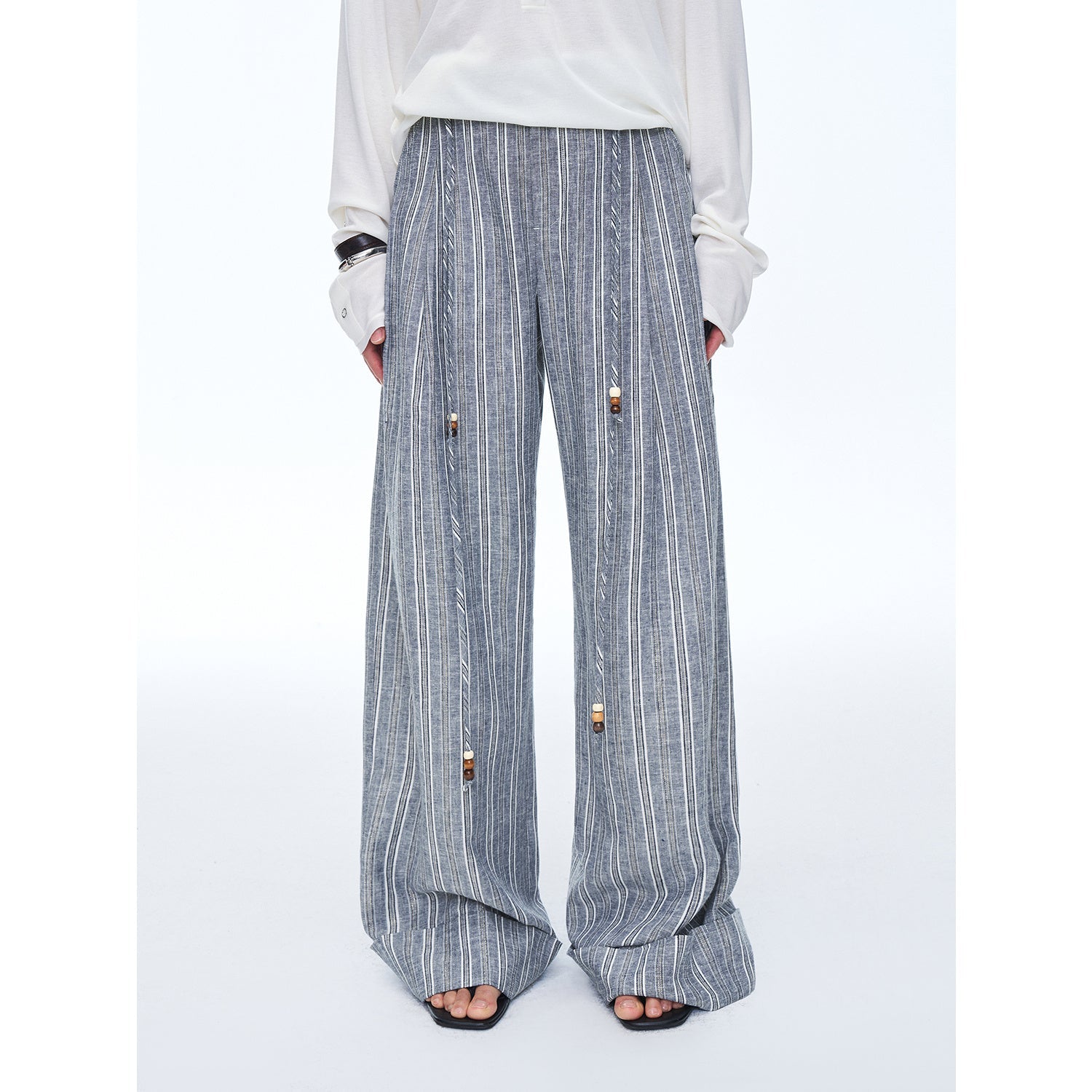 Retro Style Linen Wide-Leg Casual Pants"Free Afterglow"