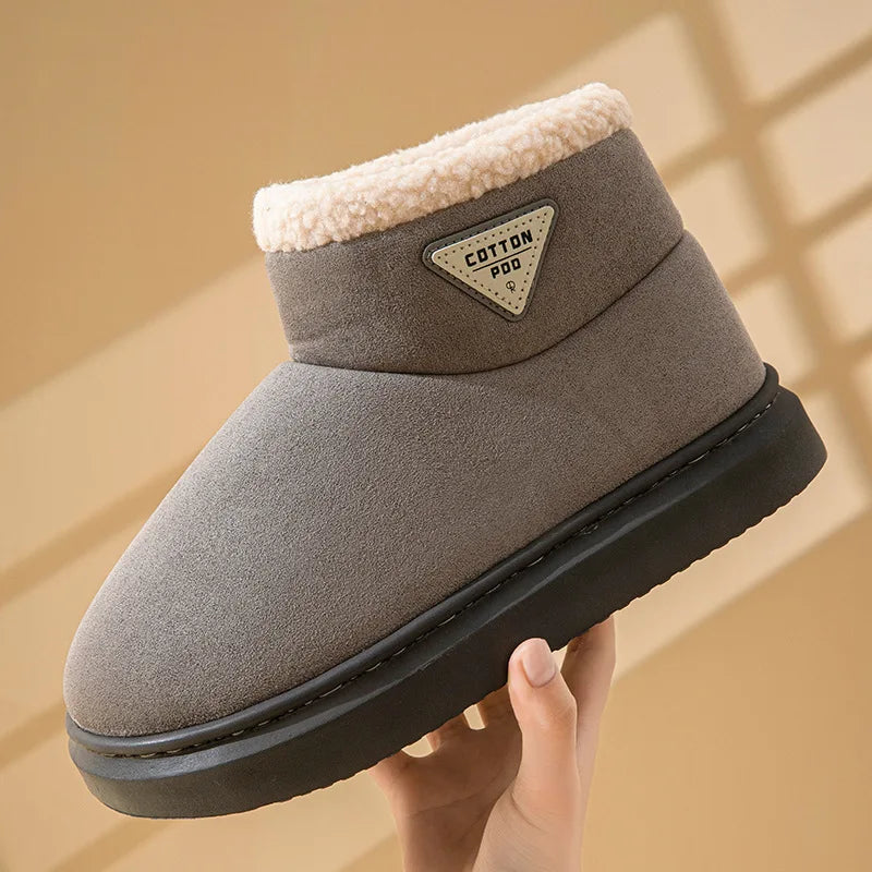 Pallene Winter Plush Snow Boots for Women Outdoor Non-Slip Casual Furry Cotton Boots Indoor Warm Cozy Home Shoes Fuzzy Flat Boot