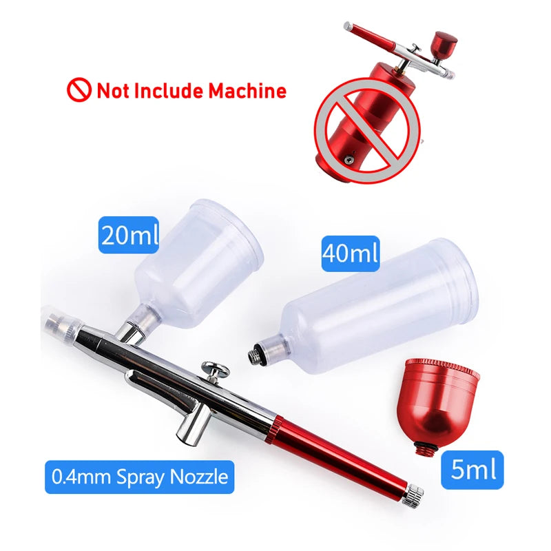 0.3mm Mini Facial Airbrush Compressor Kit Air-Brush Spray Gun Oxygen Injector for Nail Art Paint Craft Cake Nano Mist Sprayer