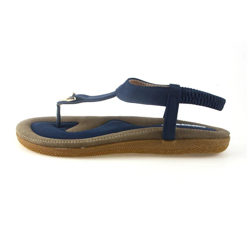 BEYARNE Size 35-42 New Women Sandal Flat Heel Sandalias Femininas Summer Casual Single Shoes Woman Soft Bottom Slippers Sandals