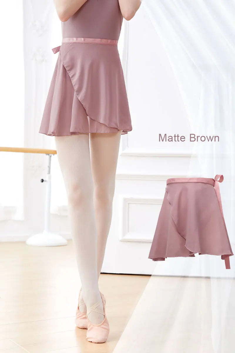 Woman Ballet Skirts WrapTutu Dance Skirt Chiffon Skirts for Girls Tie Up Mini Short Skirt for Dancing 19 Colors
