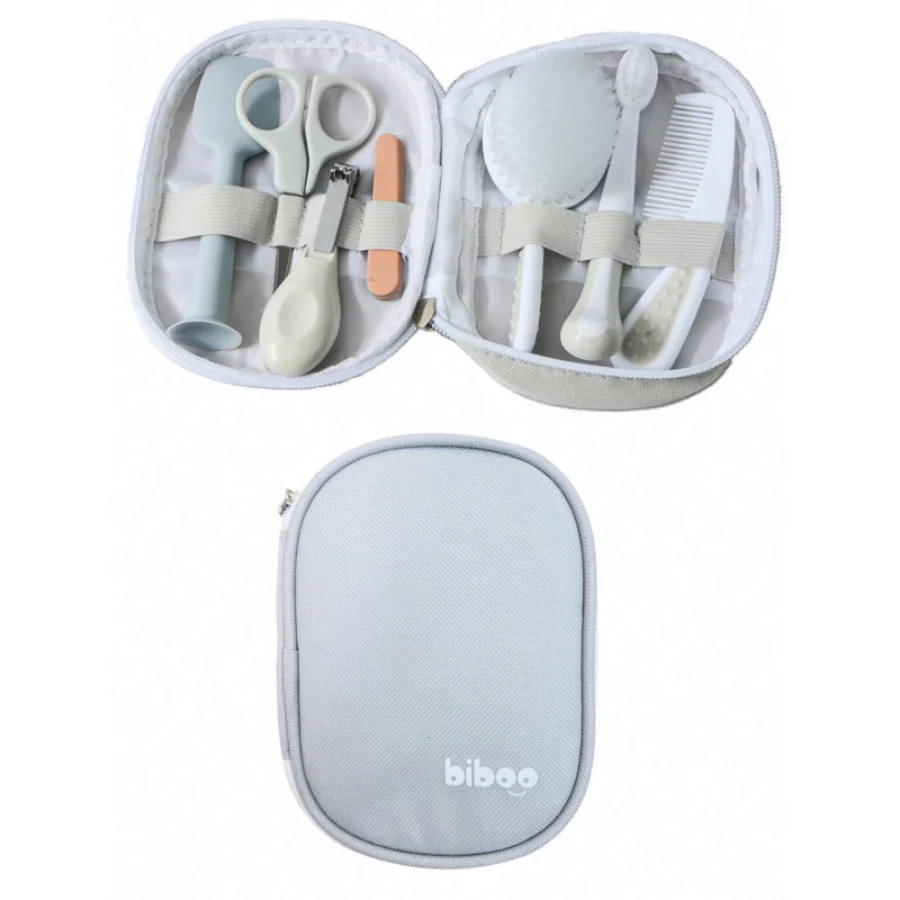 Baby Care Kit Six-Piece Baby Nasal Inhaler Nail Clipper Brush File Comb Scissors Set Daily Cleaning and Care Accessories for Bab