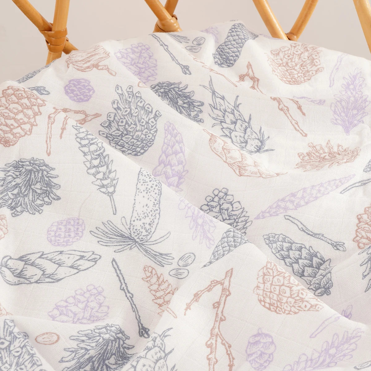 HappyFlute  Bamboo Cotton Baby Muslin Swaddle Baby Blanket Soft Baby Towel Wrap
