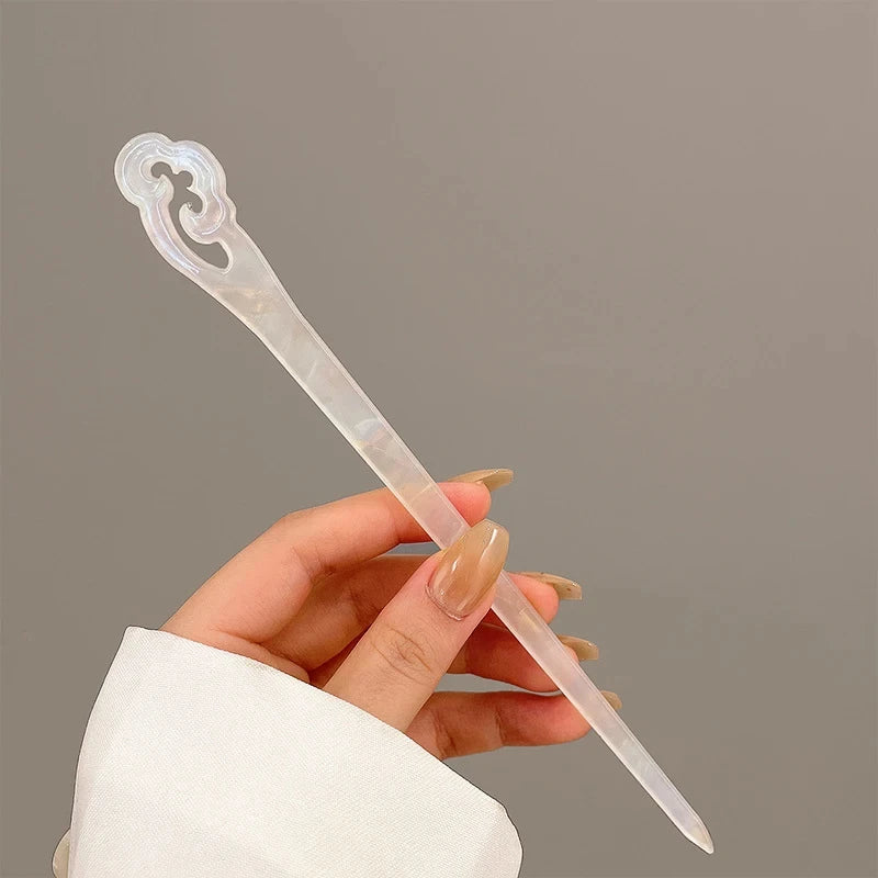 Romantic Moonstone Star Moon Hair Stick Metal Branch Hairpin Hair Fork Chinese Style Hair Accessories for Girls Hair Jewelry