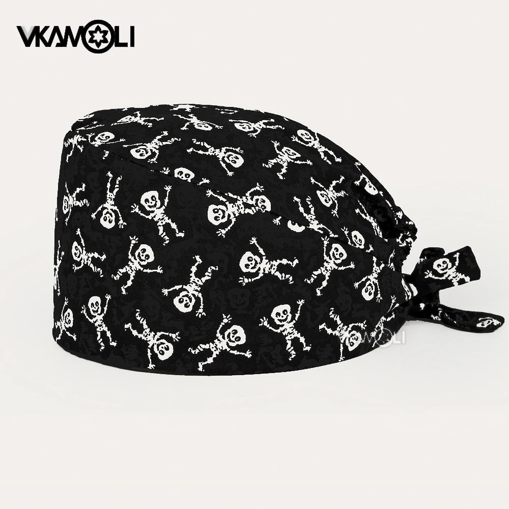 Wholesale Camouflage Print Women and Men Scrubs Caps Laboratory Health Service Station Work Cap Scrubs Hat Nursing Head Cap