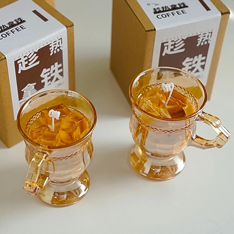 Creativity Latte Coffee Scented Candle Aromath Soy Wax Candles Wedding Birthday Candles Party Home Diner Decoration Souvenirs