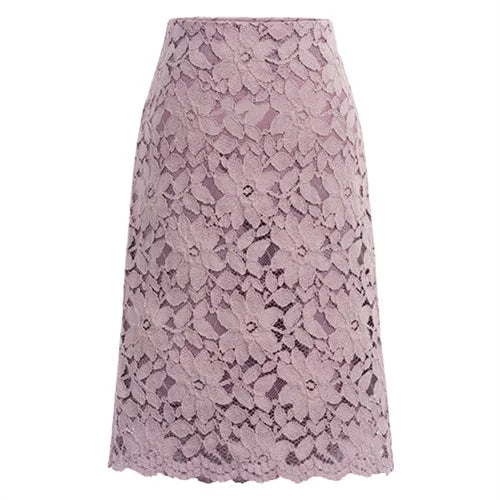 Women Skirt Summer Lace Elegant Office Skirts Womens Pencil Bandage Skirt for Women Skirts Knee-Length High Waist M-4xl