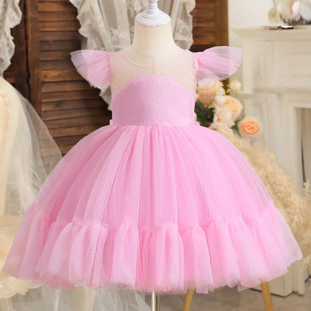 Wedding Party Dress for Girl Flower New Year Elegant Kids Evening Dresses Children Tulle Bridesmaid Dresses Girls Prom Vestidos - My Store