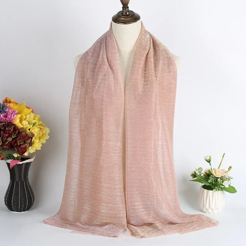 Scarves Women Plain Maxi Hijab Scarf Soft Soild Muslim Shawls Wraps Lady Viscose Head Scarfs Fashion Scarves 1Pc