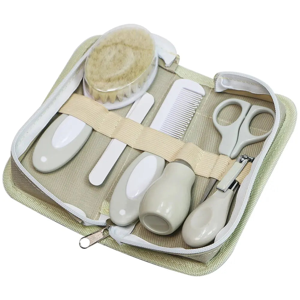 Baby Care Kit Six-Piece Baby Nasal Inhaler Nail Clipper Brush File Comb Scissors Set Daily Cleaning and Care Accessories for Bab
