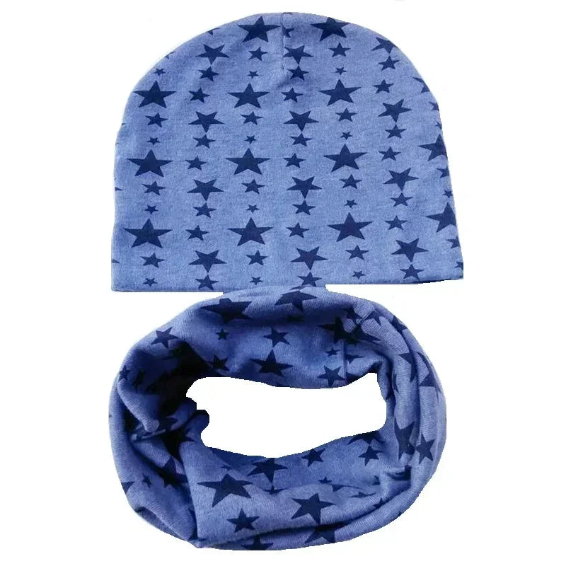 Winter Spring Cotton Baby Hat Scarf Infant Hat Set Duvet Fabric Beanie Hats for Kids Baby Girl Hat Baby Boy Hat Plush Warm Hat