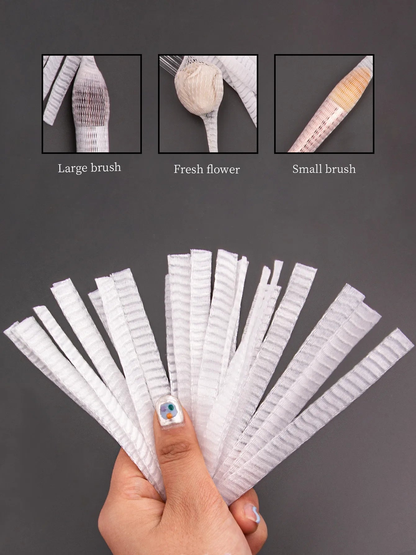 50PCS Makeup Brush Protective Mesh Set Rose Gauze Set Makeup Brush Protective Mesh Set Flower Protective Mesh Set - My Store