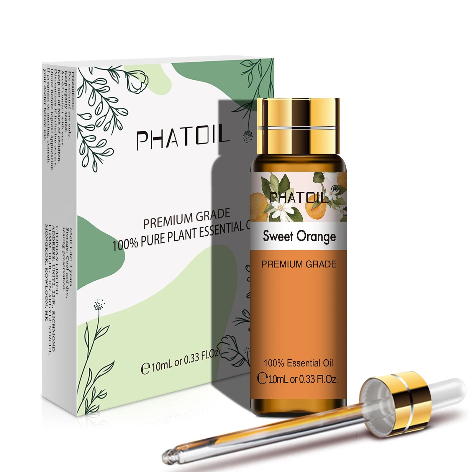 PHATOIL 10ML Rose Vanilla Neroli Spearmint  Pure Natural Essential Oils Diffuser Massage Spa Candles Soaps Aroma Fragrance Oil