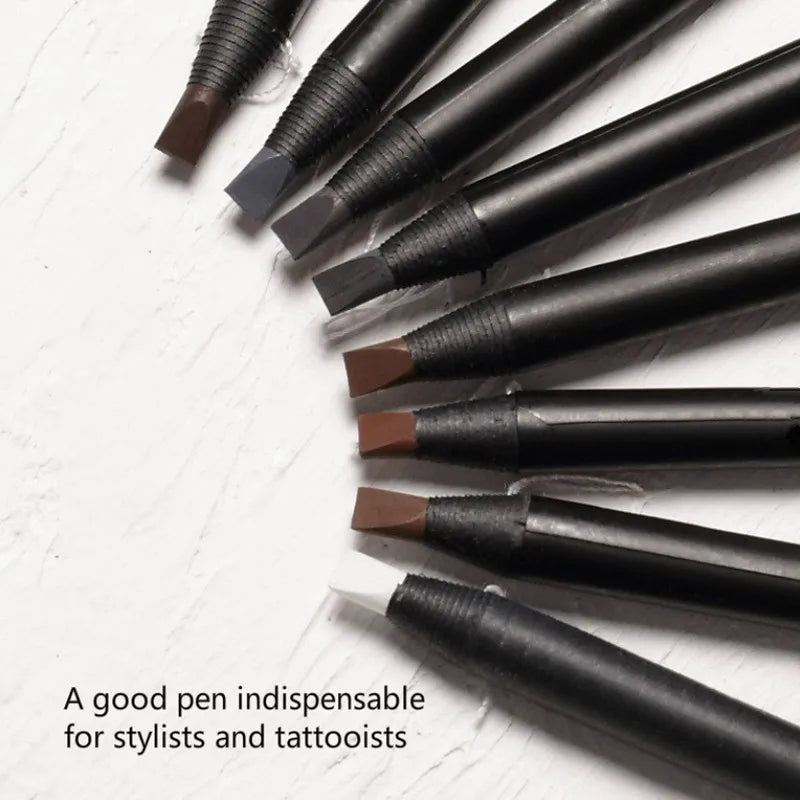 Hard Core Pull Line Fog Eyebrow Pencil Permanent Makeup White Eyeliner Waterproof Natural Long-Lasting for Makeup Artists - My Store