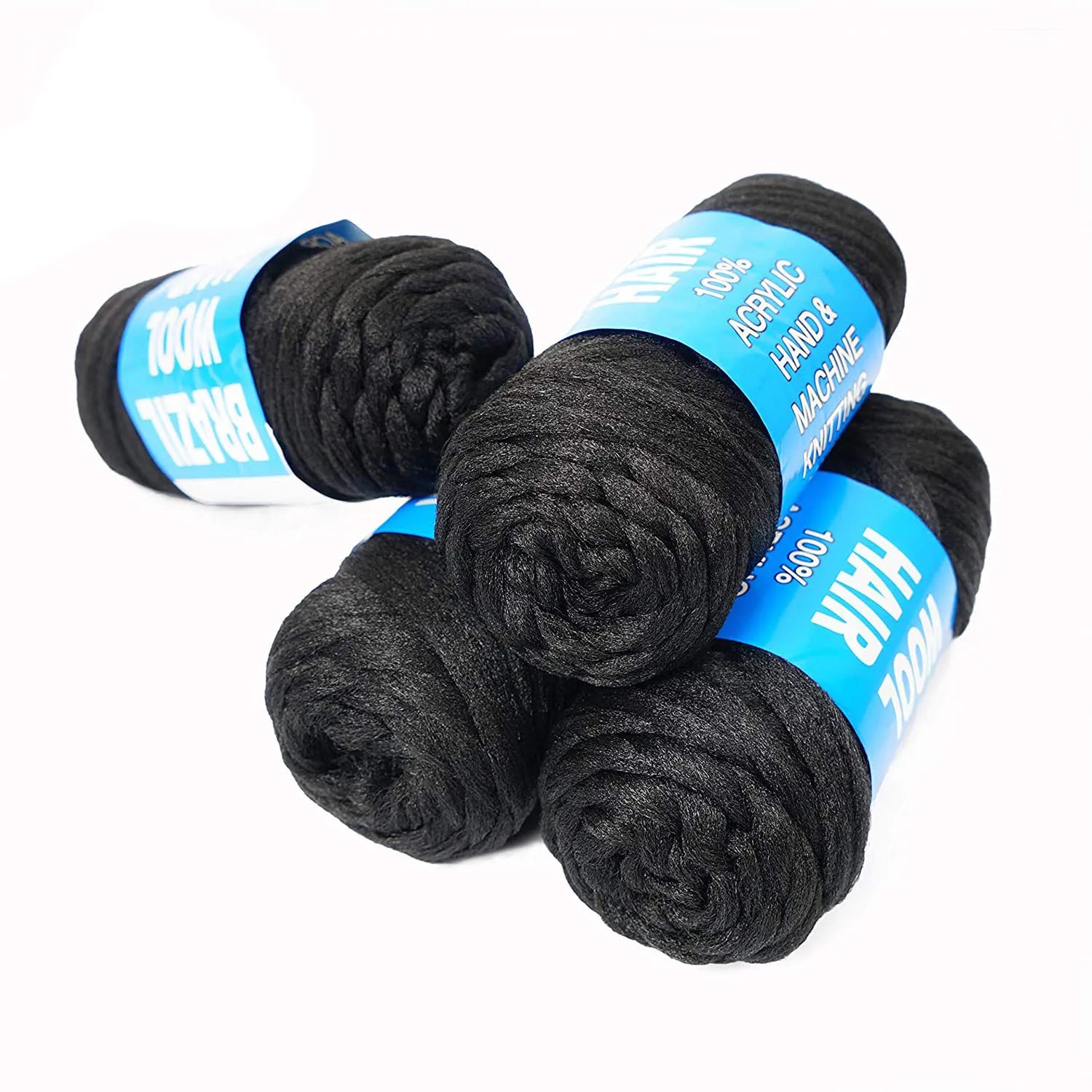Synthetic Brazilian Wool Hair Extension for Women  African Low Temperature Senegalese Twist Faux Locs Wraps Jumbo Braiding Hair