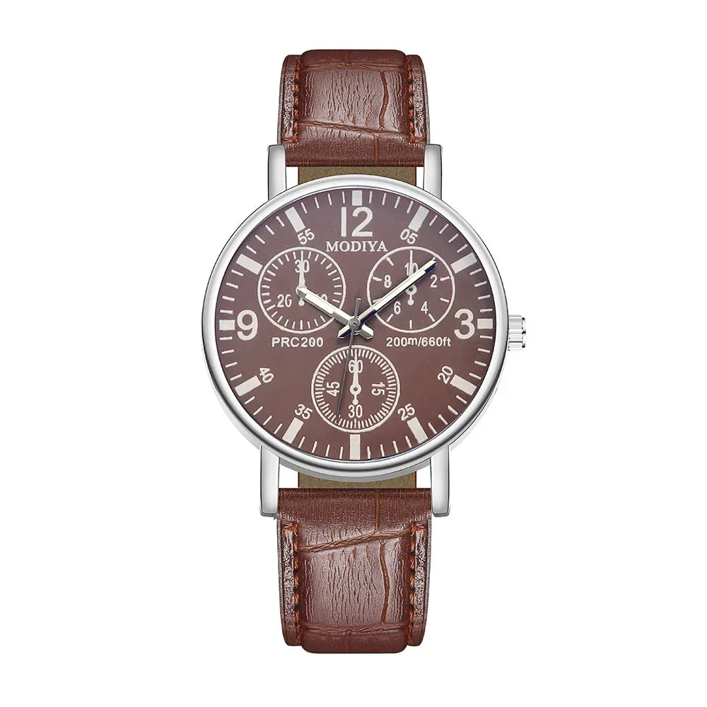 Men's Watches Business Wrist Watch Luxury Leather Strap Analog Watches Quartz Wristwatches Clock Men Women Casual Simple Watch