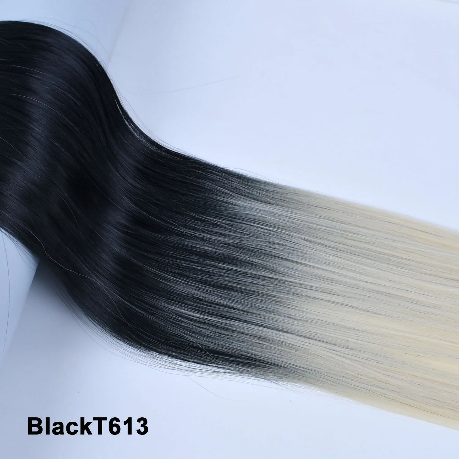 Women's Synthetic  String  Hair Extension No Clips No Glue Long Straight Invisible Hair Extensions Ombre Color Hairpiece