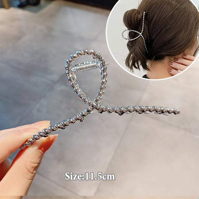 Women Geometric Hair Claw Girls Clamps Fashion Metal Hair Crab Cross Hair Clips Headband Hairpin Fashion Hair Accessories