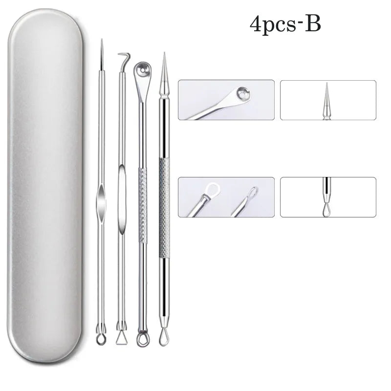 11/8/6/4pcs Acne Blackhead Removal Needles Black Dots Cleaner Black Head Pore Cleaner Deep Cleansing Tool Face Skin Care Tool