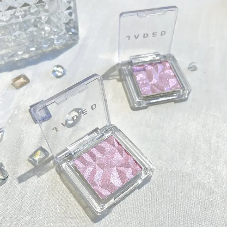 1PC Monochrome Glitter Fairy Highlighter Makeup Palette Diamond Moonlight High Gloss Powder Face Contour Crystal Brighten Makeup - My Store
