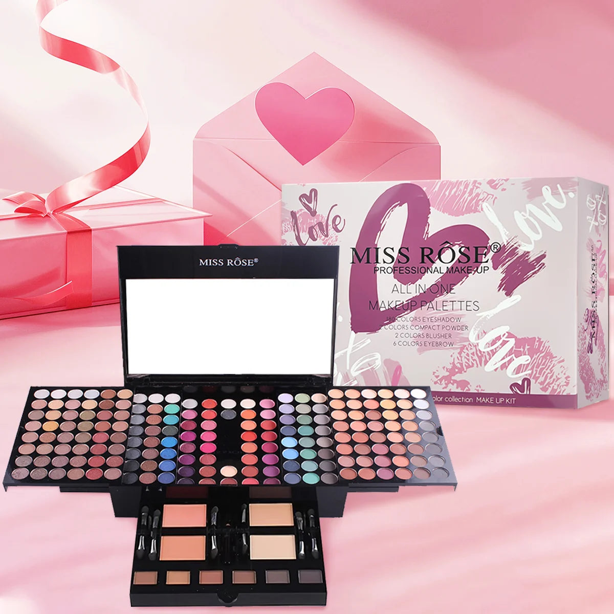 142-Color Eye Shadow, 3-Color Blush, 3-Color Eyebrow Powder Makeup Set, Makeup Artist's Special Makeup - My Store