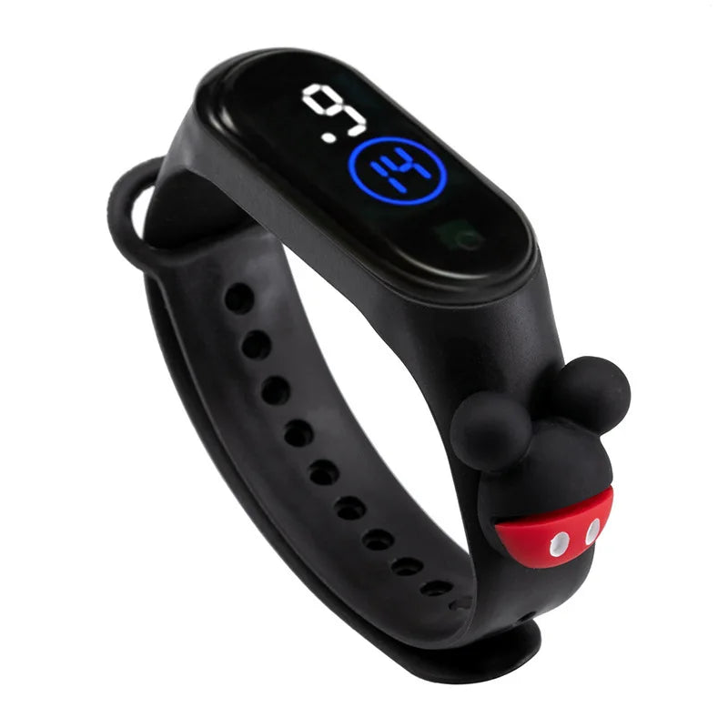 Disney Children's Watch Fashion Cartoon Watches Electronic Digital LED Display Watches Waterproof Holiday Gift Kids Watches