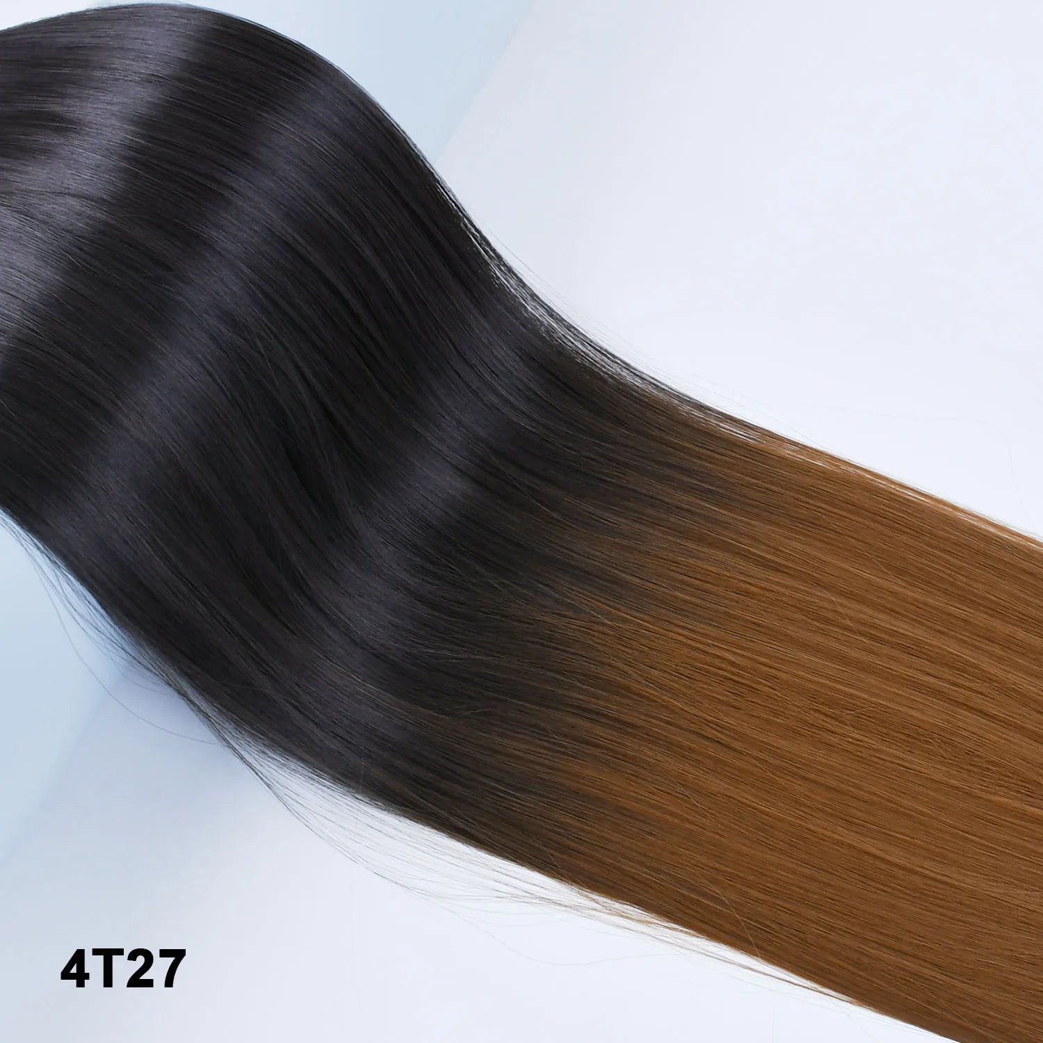 Women's Synthetic  String  Hair Extension No Clips No Glue Long Straight Invisible Hair Extensions Ombre Color Hairpiece