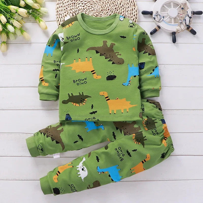 Kids Clothes Children Sets Children's Clothing Boys Girls CottonAutumn Winter Clothing Pants Sleepwear Underwear Christmas Gift