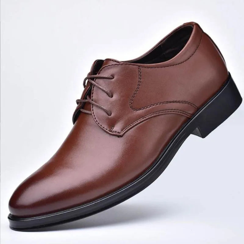 Men's Shoes Black Leather Formal Shoes for Men Oxfords Male Wedding Party Office Business Shoe Man Zapatos De Hombre Plus Size