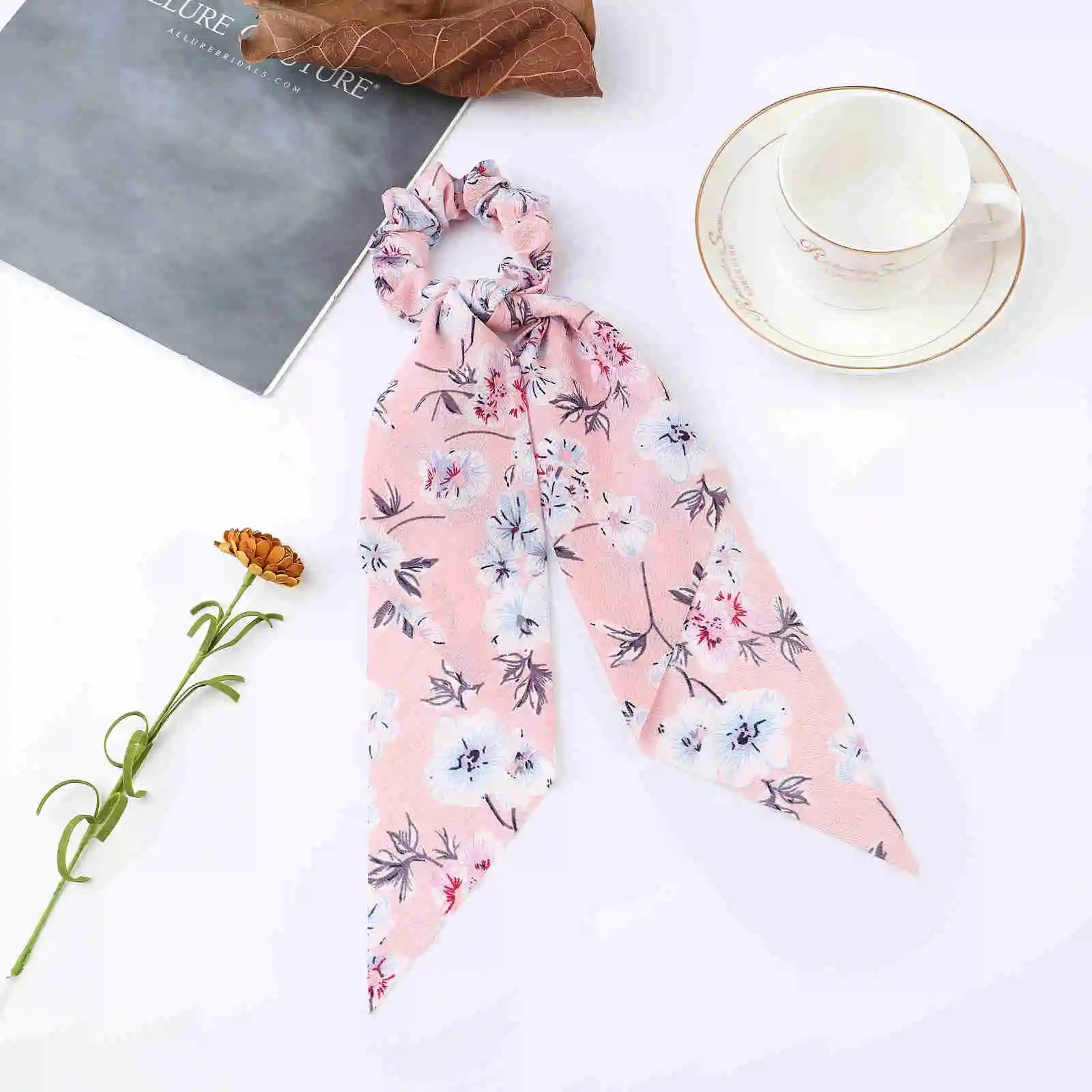 Fashion Dots Scrunchies Long Hair Rope Korean Hair Ties for Women Ponytail Scarf Sweet Elastic Hair Band Hair Accessories