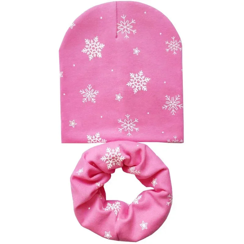 Winter Spring Cotton Baby Hat Scarf Infant Hat Set Duvet Fabric Beanie Hats for Kids Baby Girl Hat Baby Boy Hat Plush Warm Hat