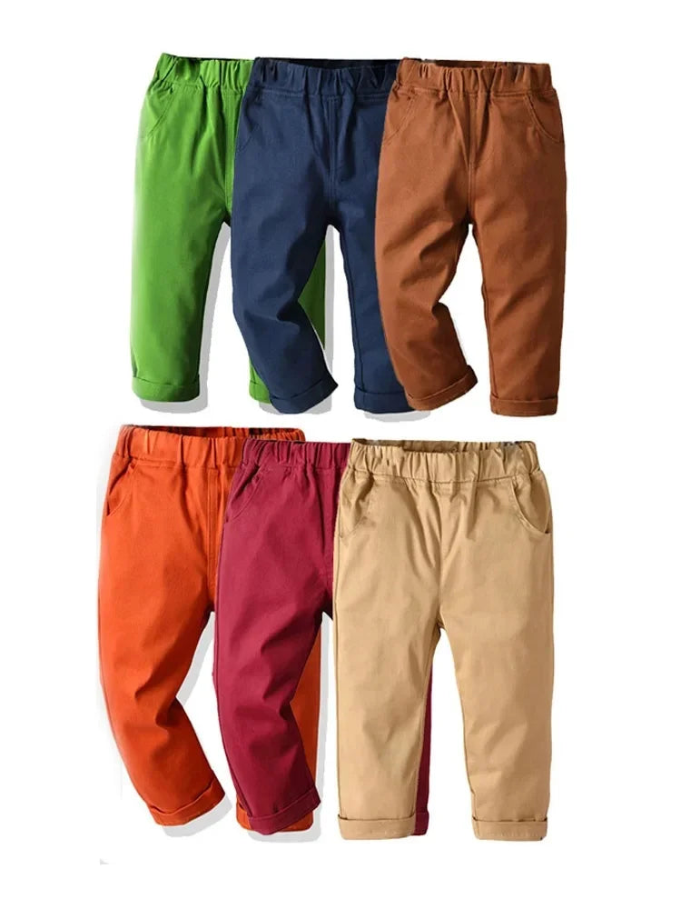 Brand Boys Pants Autumn Kids Clothing Baby Casual Pants Cotton Jeans 1-8y Toddler Cargo Pants