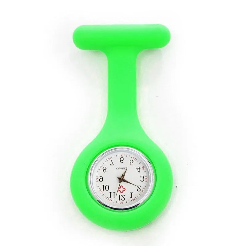 Mini Cute Pocket Watches Silicone Nurse Watch Brooch Tunic Fob Watch With Free Battery Doctor Medical Unisex Watches Clock