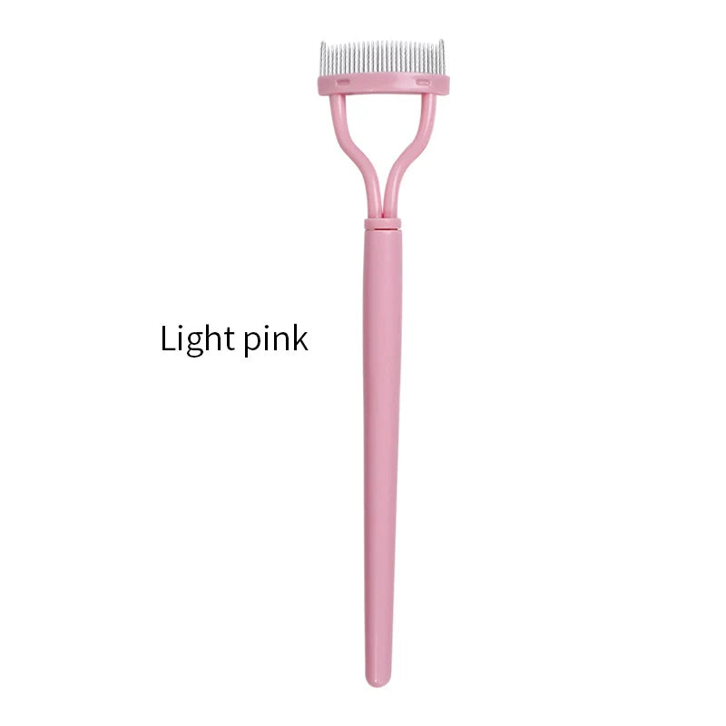 Eyelash Separator Metal Teeth Straight Eyelash Curler Beauty Makeup Stainless Eyelash Brush Comb Mascara Curl Makeup Tool - My Store