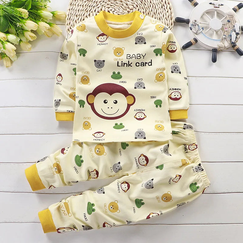 Kids Clothes Children Sets Children's Clothing Boys Girls Cotton Cartoon Autumn Winter Clothing Pants Sleepwear Underwear