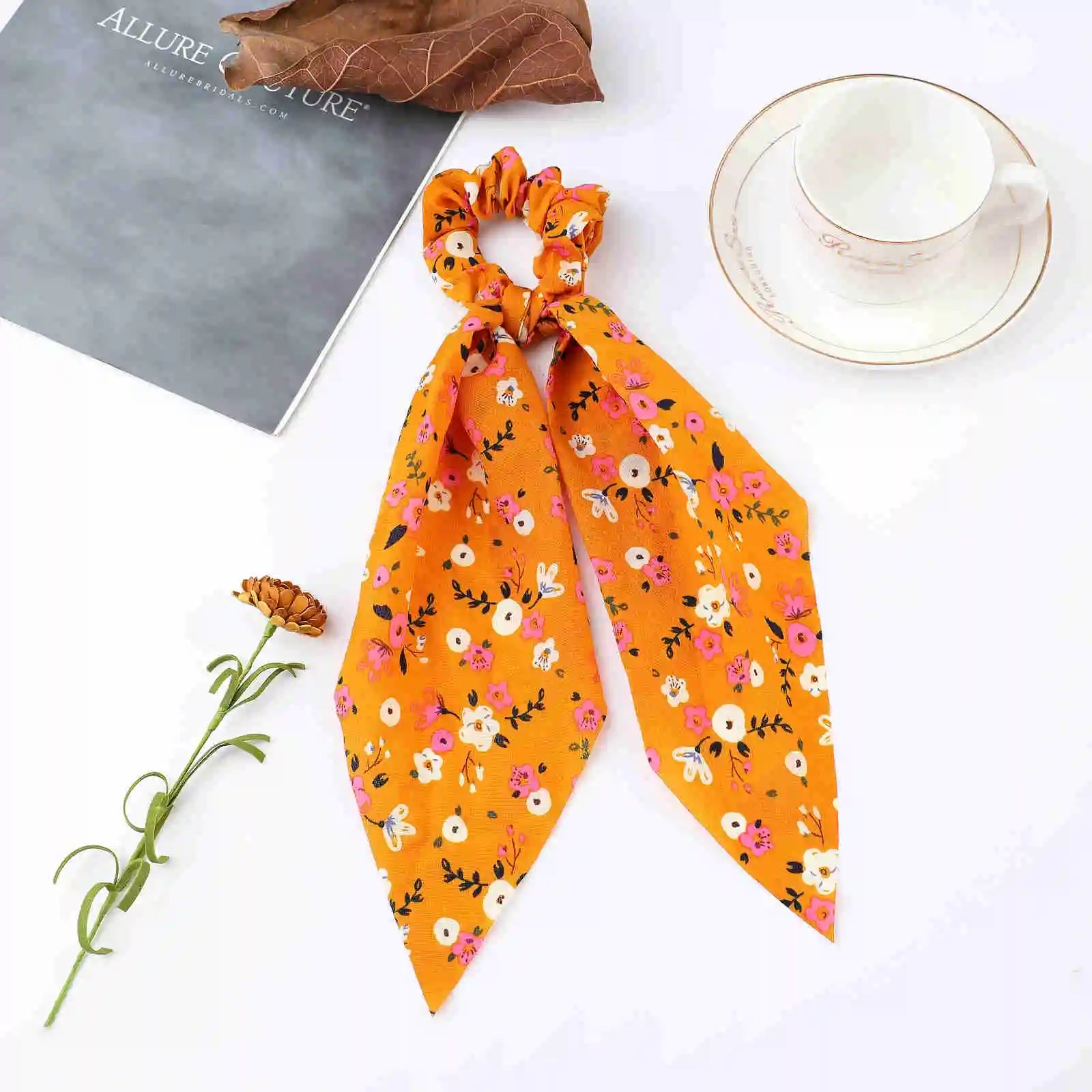 Fashion Dots Scrunchies Long Hair Rope Korean Hair Ties for Women Ponytail Scarf Sweet Elastic Hair Band Hair Accessories