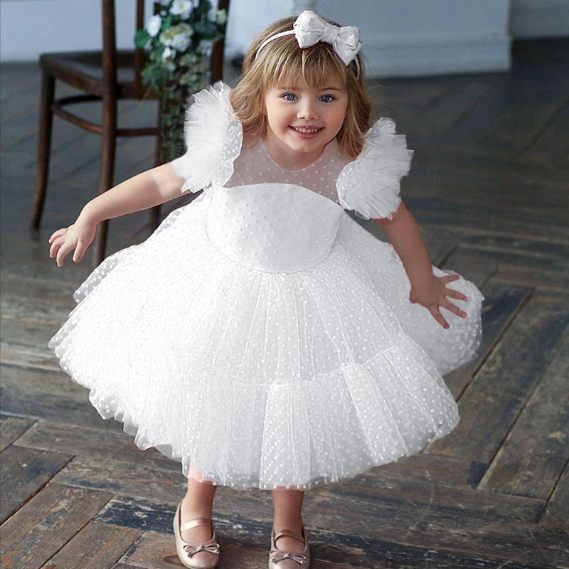 Wedding Party Dress for Girl Flower New Year Elegant Kids Evening Dresses Children Tulle Bridesmaid Dresses Girls Prom Vestidos - My Store