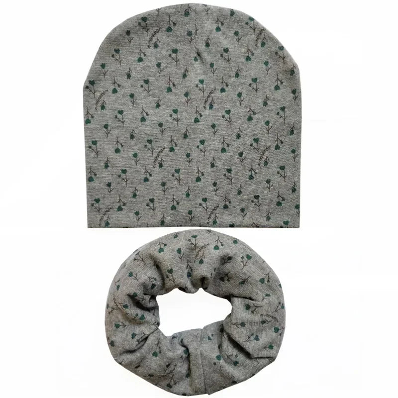 Winter Spring Cotton Baby Hat Scarf Infant Hat Set Duvet Fabric Beanie Hats for Kids Baby Girl Hat Baby Boy Hat Plush Warm Hat