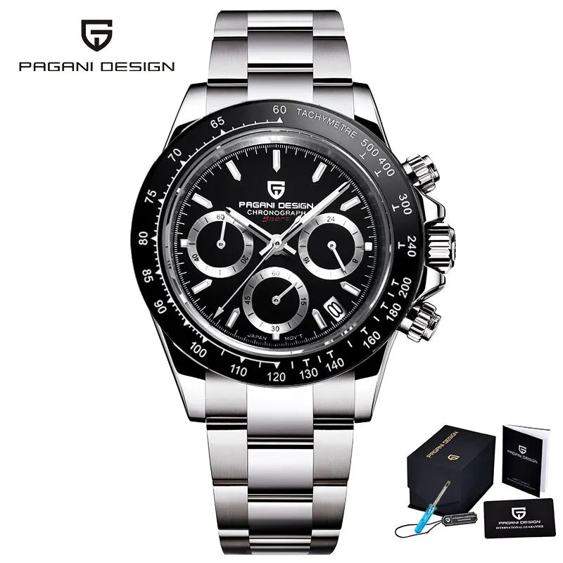 PAGANI DESIGN New Men Watches Quartz Business Watch Mens Watches Top Brand Luxury Watch Men Chronograph VK63