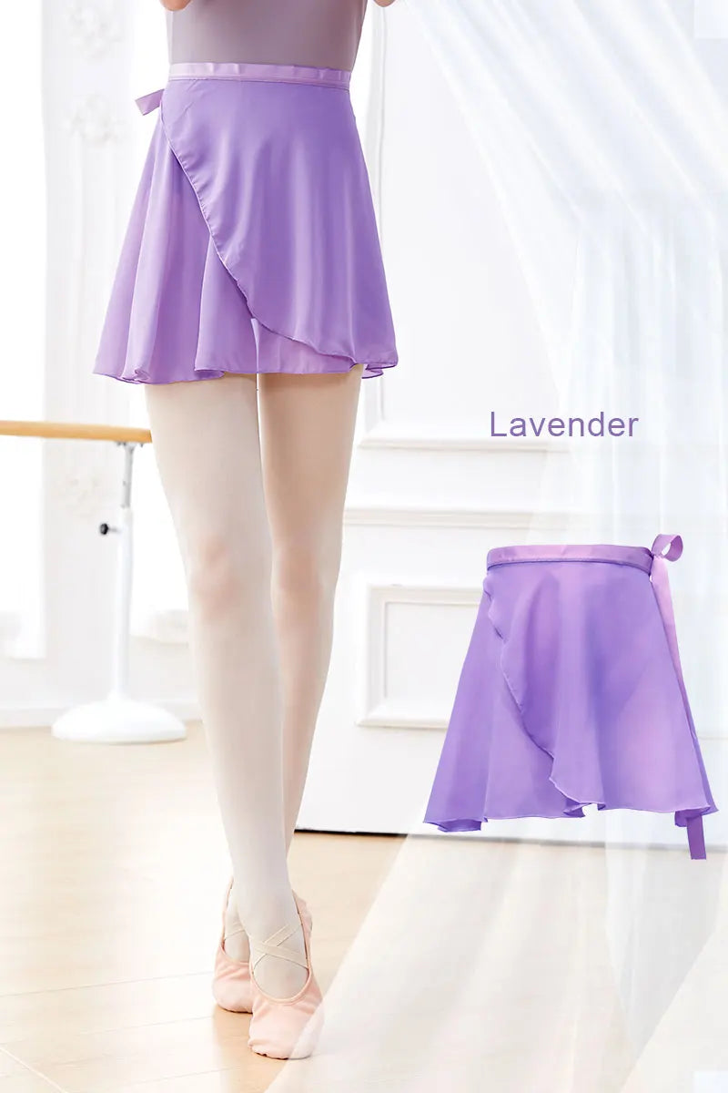 Woman Ballet Skirts WrapTutu Dance Skirt Chiffon Skirts for Girls Tie Up Mini Short Skirt for Dancing 19 Colors