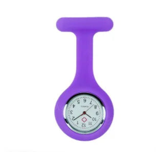 Mini Cute Pocket Watches Silicone Nurse Watch Brooch Tunic Fob Watch With Free Battery Doctor Medical Unisex Watches Clock