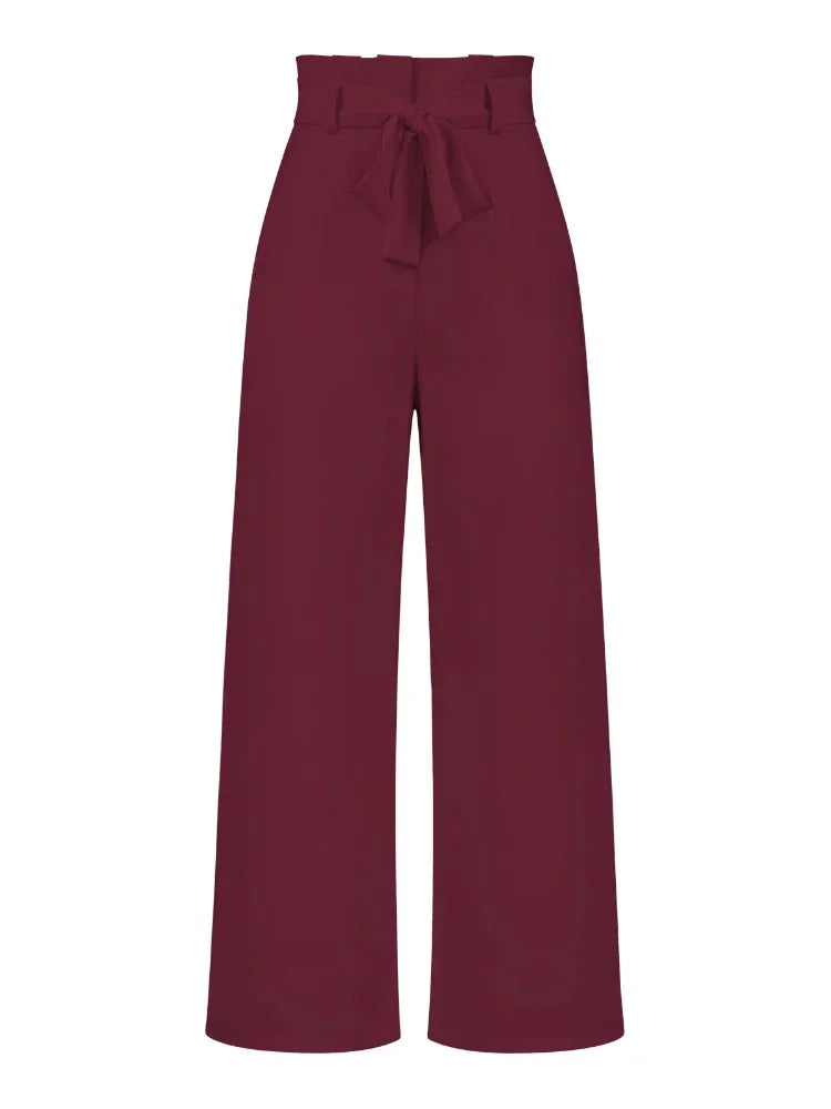 Fashion New in Women's Pants Casual Workplace Loose Women Pant Versatile Straight Broad Leg High Waist Pants Women Clothing