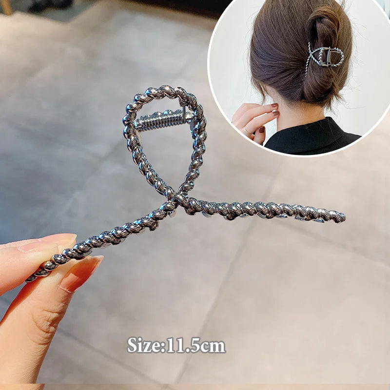 Women Geometric Hair Claw Girls Clamps Fashion Metal Hair Crab Cross Hair Clips Headband Hairpin Fashion Hair Accessories