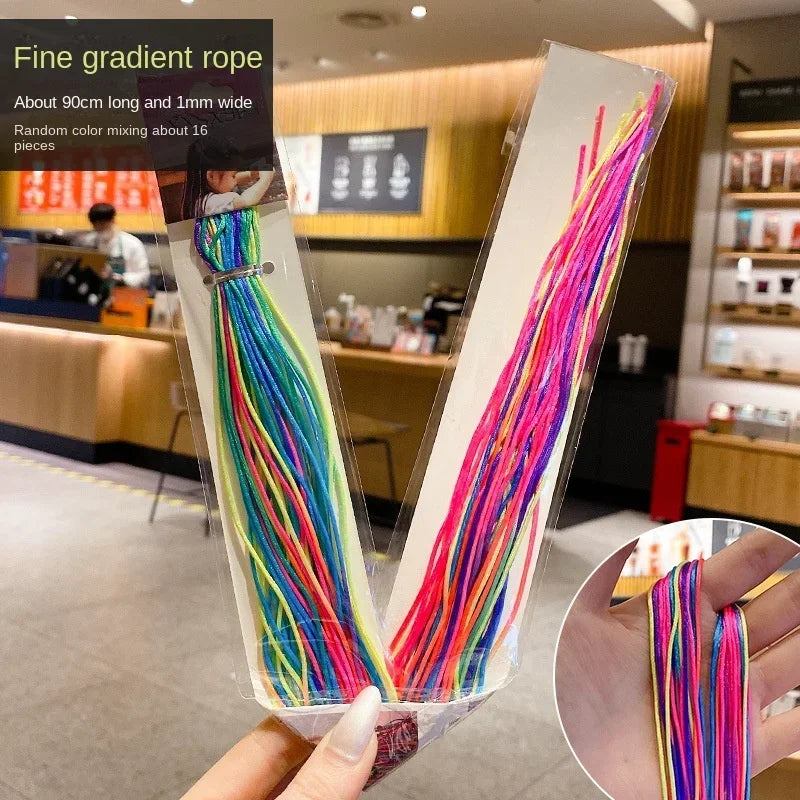 New Mix Colorful Hair Braids Rope Strands for Dreadlocks Braid DIY Ponytail Braid Women Girls Styling Hair Accessories 90cm