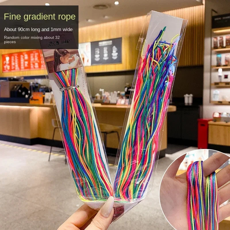 New Mix Colorful Hair Braids Rope Strands for Dreadlocks Braid DIY Ponytail Braid Women Girls Styling Hair Accessories 90cm