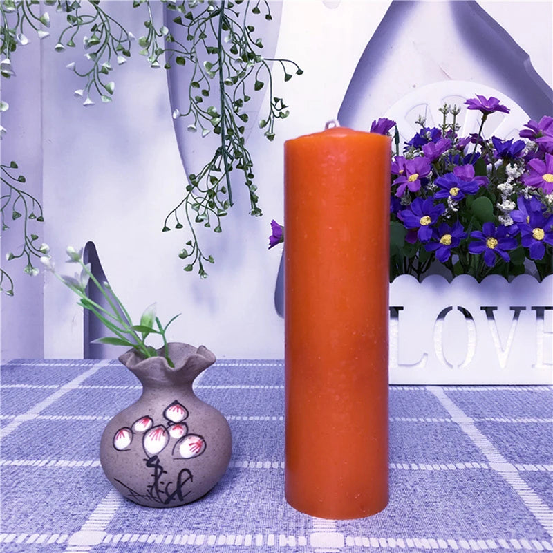 Pillar Candles - 60 Long Burning Hours Candle, 17x4.9cm Dripless Candle - Perfect for Wedding Candles, Party, Red, White, Orange